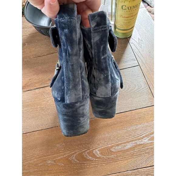 REBECCA MINKOFF Women's Moon Crushed Velvet Logan Booties Size 7.5 - Picture 4 of 9